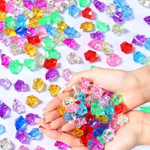 100pcs 11x14mm Crystals Plastic Gems Home Vase Decoration Multi