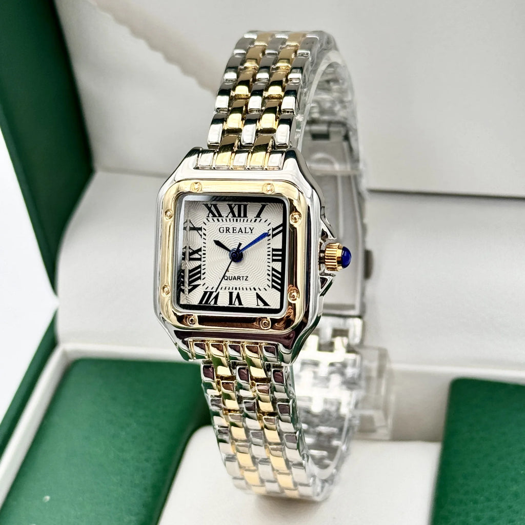 Women Watch Light Luxury Brand Business Gold Stainless Steel
