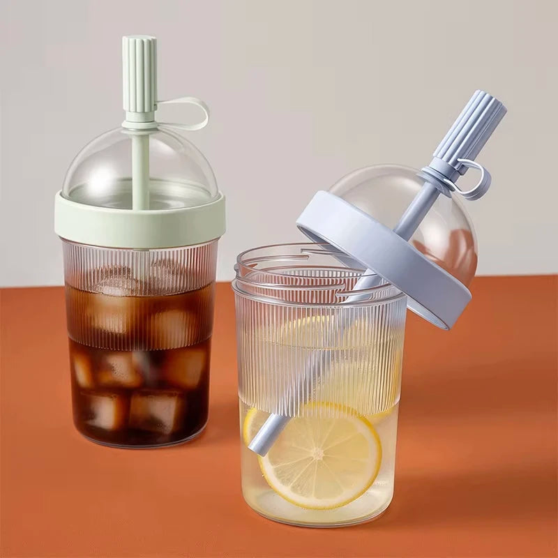 Coffee Cups With Lids Reusable Drinkware With Lid And Straw Cold Drink