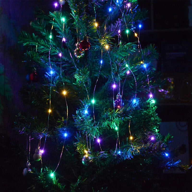 LED Copper Wire String Lights 3XAA Battery Operated Christmas