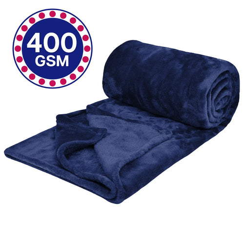 Fleece Blanket Solid Throw Blankets for Couch & Bed, Plush Cozy Fuzzy