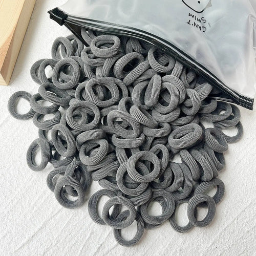 50PCS/Set Women Girls Basic Hair Bands  Simple Solid Colors Elastic