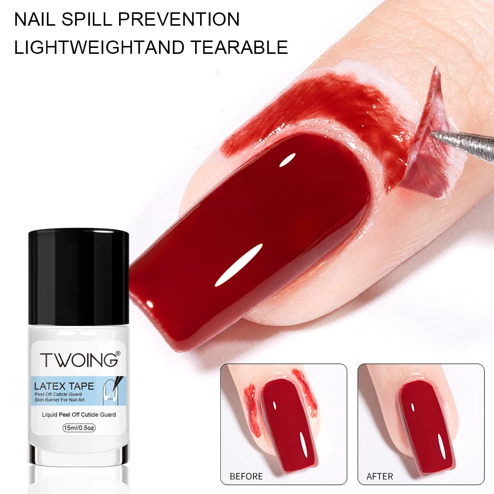 15ml Nail Peel Off Liquid Anti-Overflow Glue Edge Latex Tape, Nail