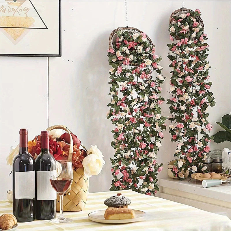 250CM Artificial Rose Flowers for Wedding Home Room Decoration Autumn