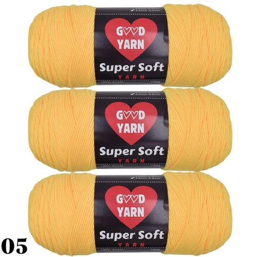 190g x 3 Pcs Soft & Cozy Multicolored Acrylic Yarn for Crocheting