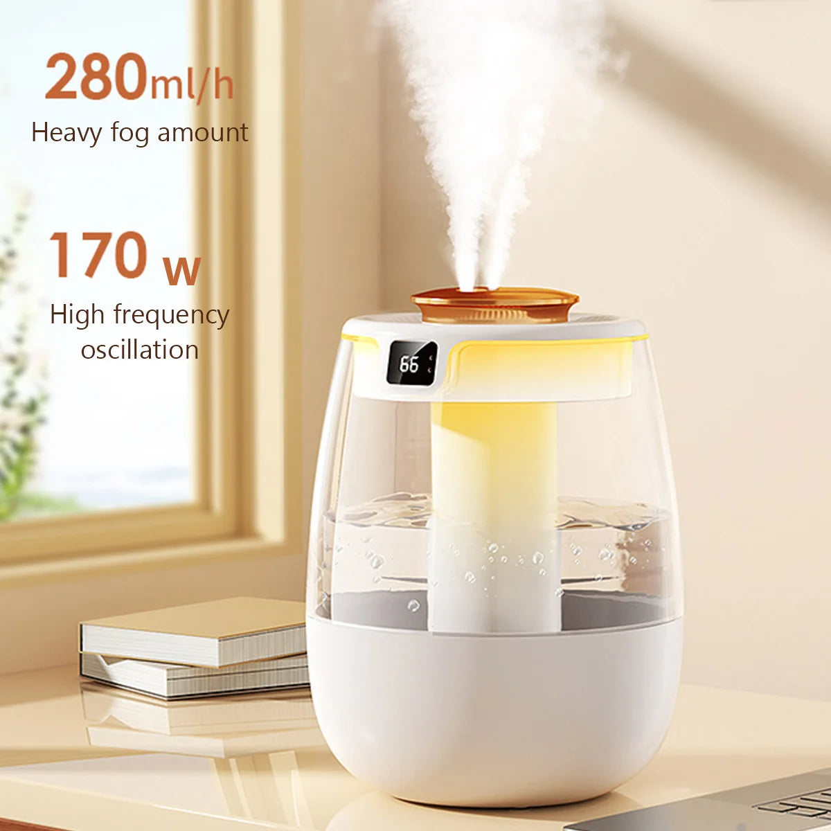 1.3L Air Humidifier Double Spray Port Cool Mist Maker Fragrance