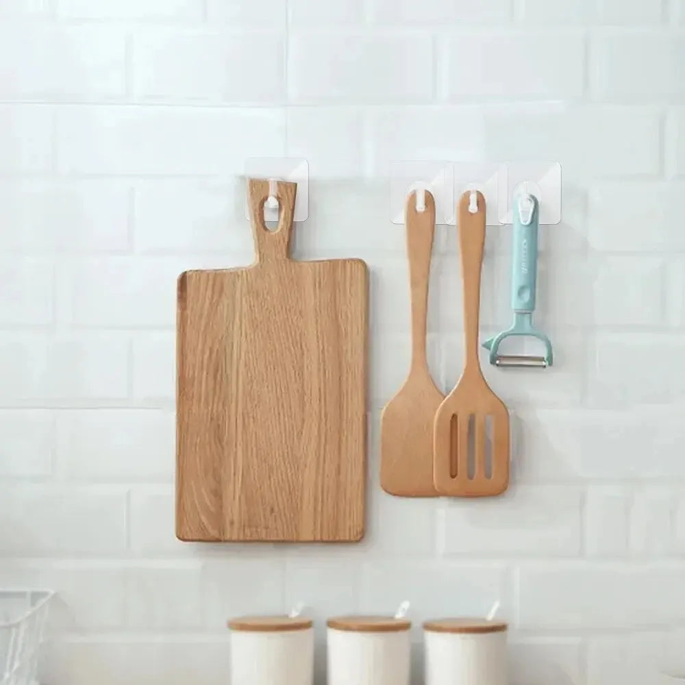 Self-Adhesive Hook Transparent Door Wall Hook Child Heavy