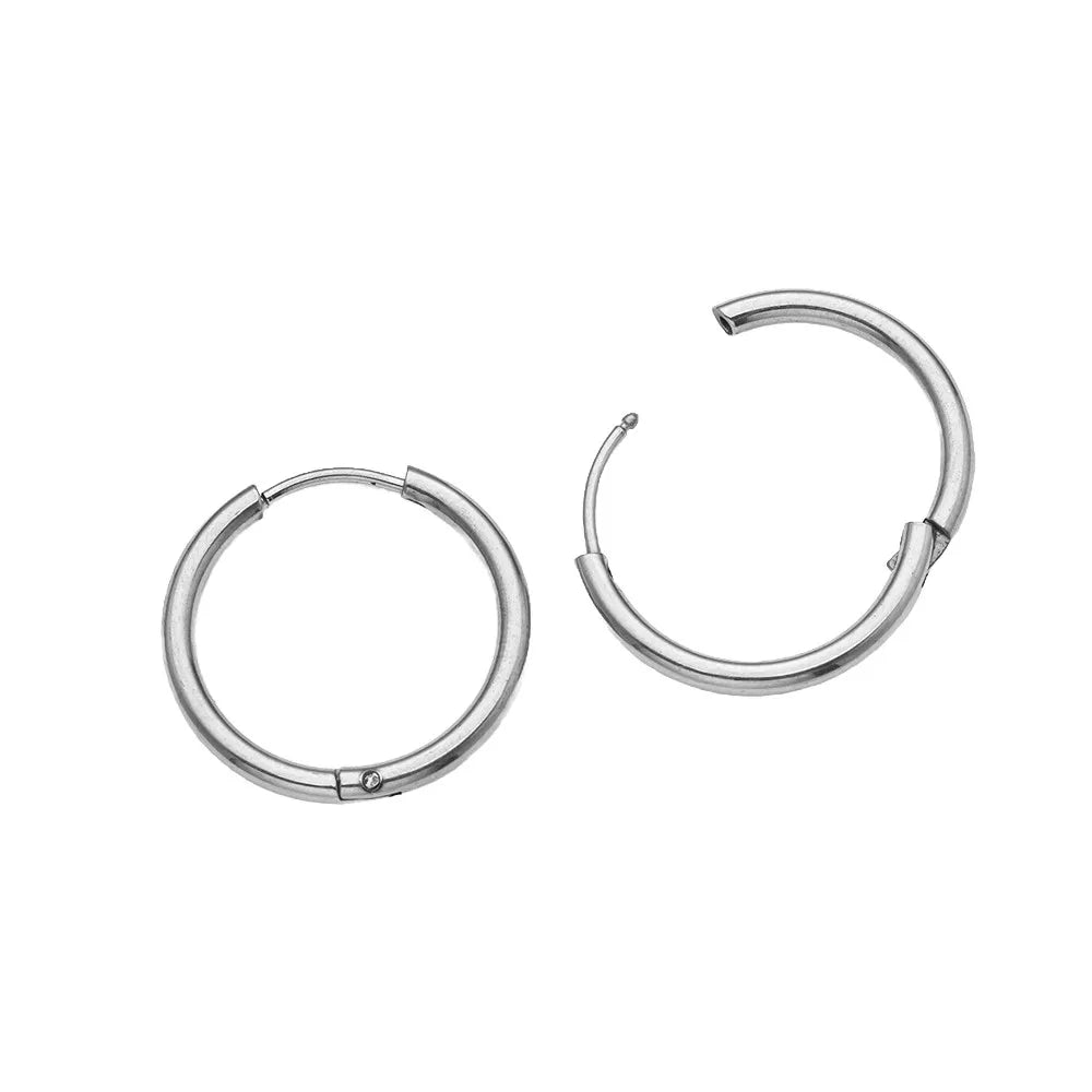 10pcs Stainless Steel Huggie Hoop Earrings Small Hypoallergenic For