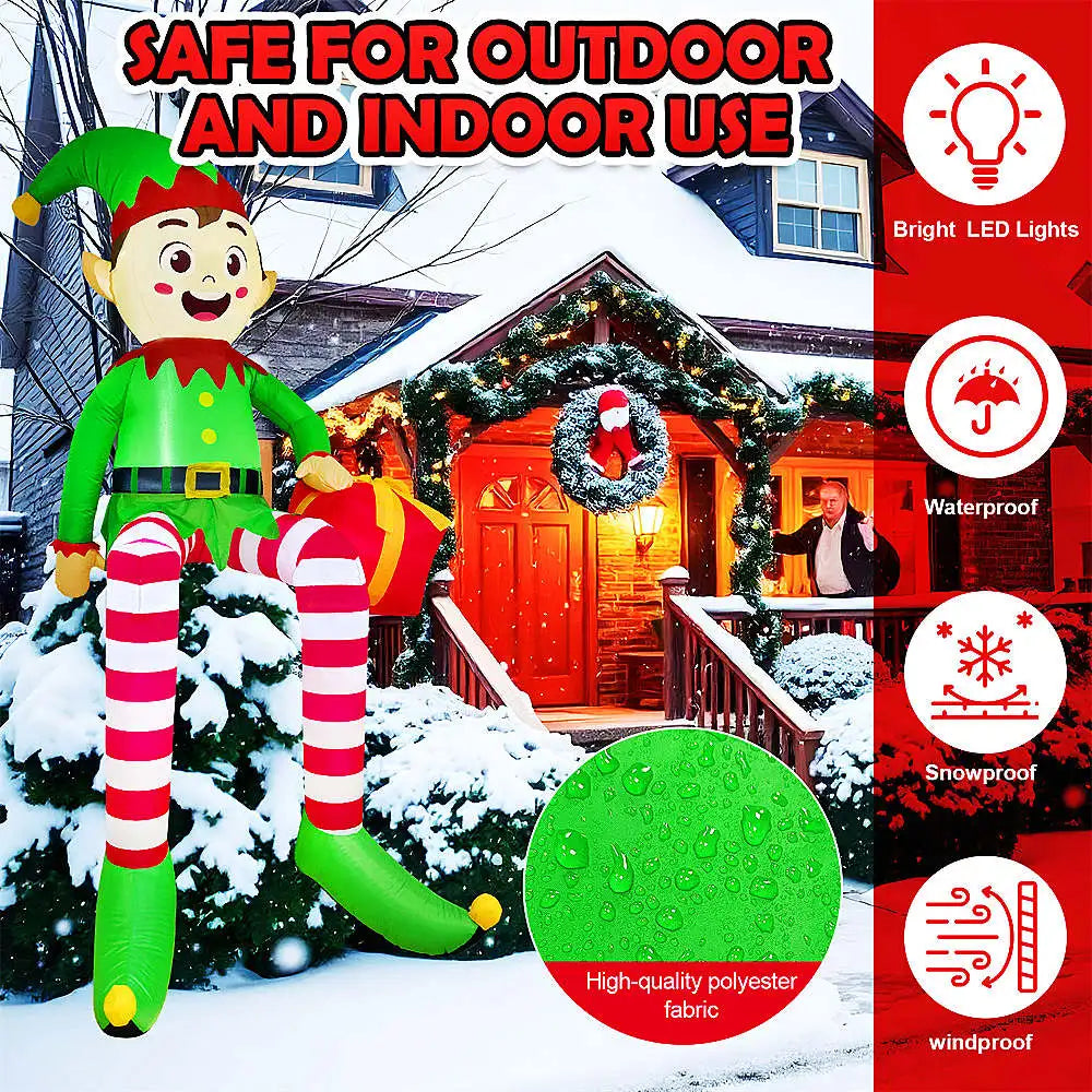 Christmas Inflatable Climbing Window Santa Claus/Sitting Elf Model