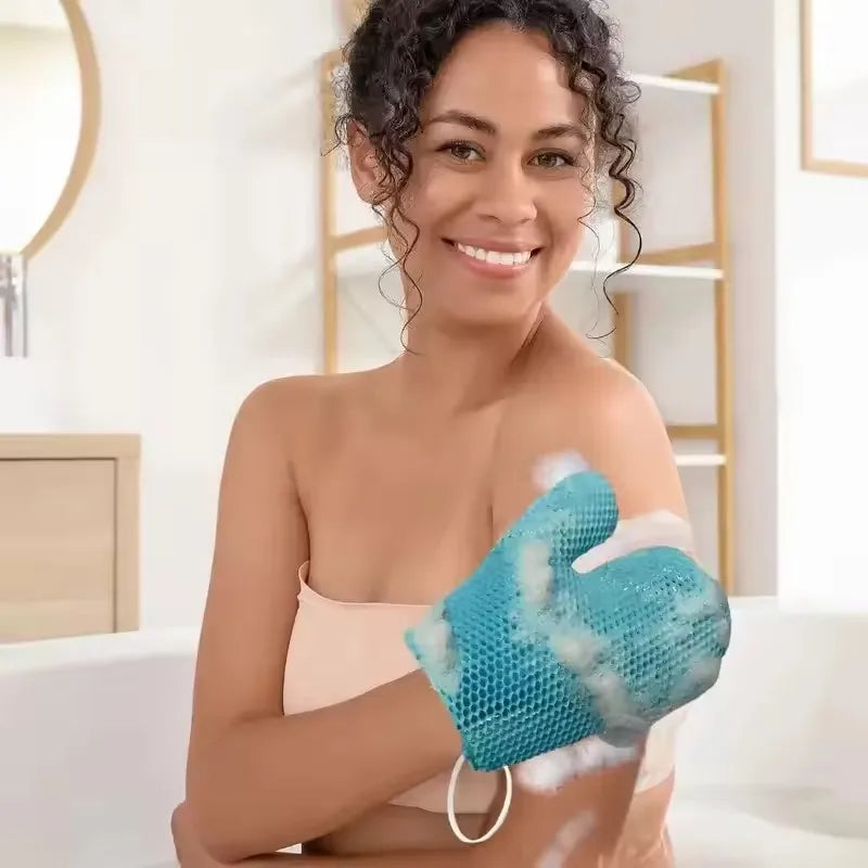 Honeycomb TPU Exfoliating Shower Glove - Quick-Drying Body
