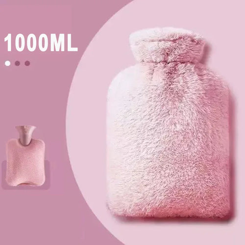 1/2PCS1000ML Soft Hand Warmer Hot Water Bag Bottles Removable Washable