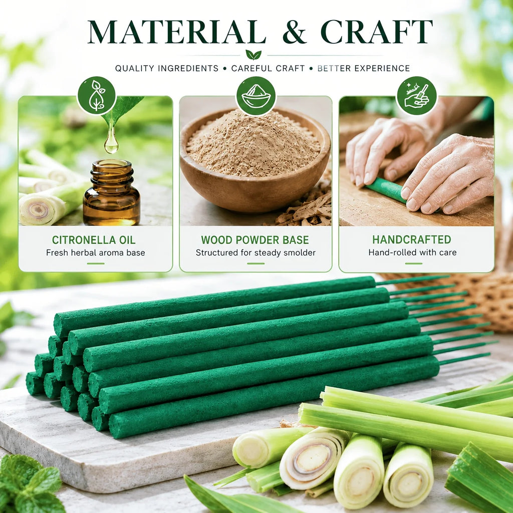 Garden Lemongrass Large Incense Sticks, 27cm Extra Long