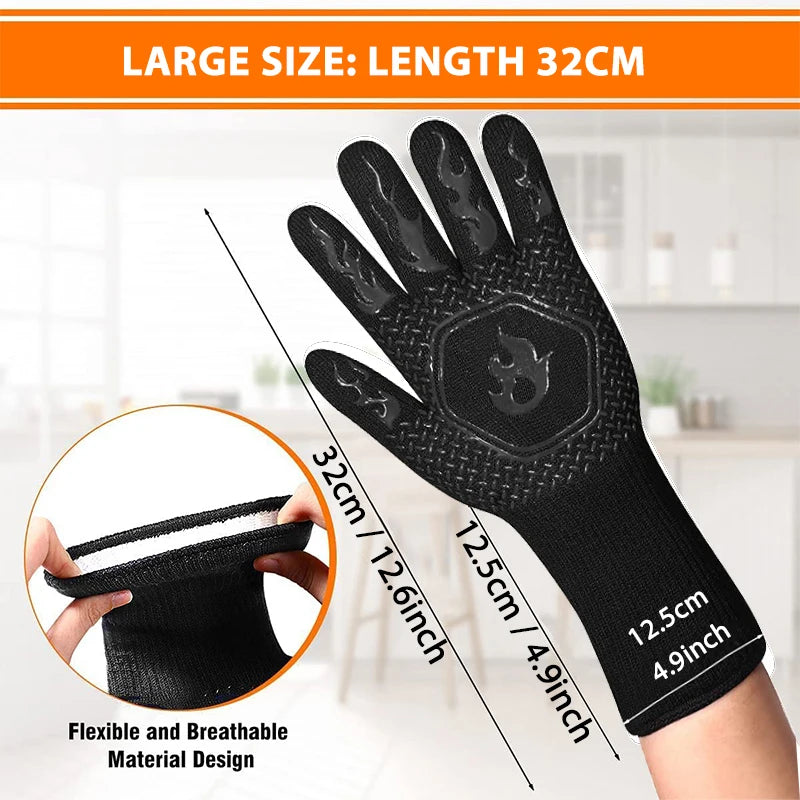 1PC / 1 Pair Oven Gloves, Oven Mitts, Heat Resistant Fireproof