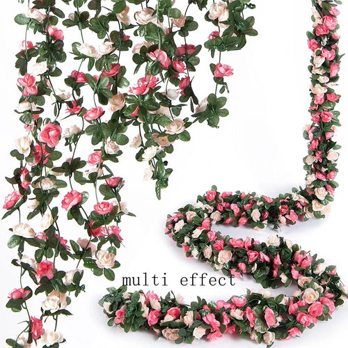 250CM Artificial Rose Flowers for Wedding Home Room Decoration Autumn