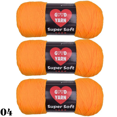 190g x 3 Pcs Soft & Cozy Multicolored Acrylic Yarn for Crocheting