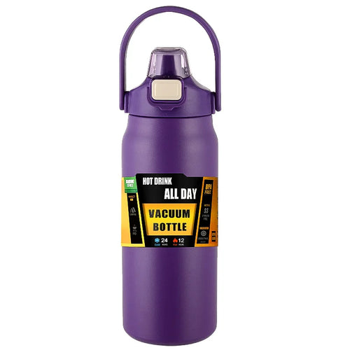 Portable Thermos with Straw 304 Stainless Steel Thermal Mug Tumbler