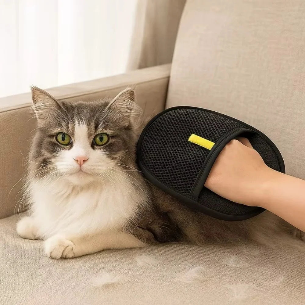 Washable Pet Hair Removal Gloves, Double‑sided Lint Dehairing Tool for