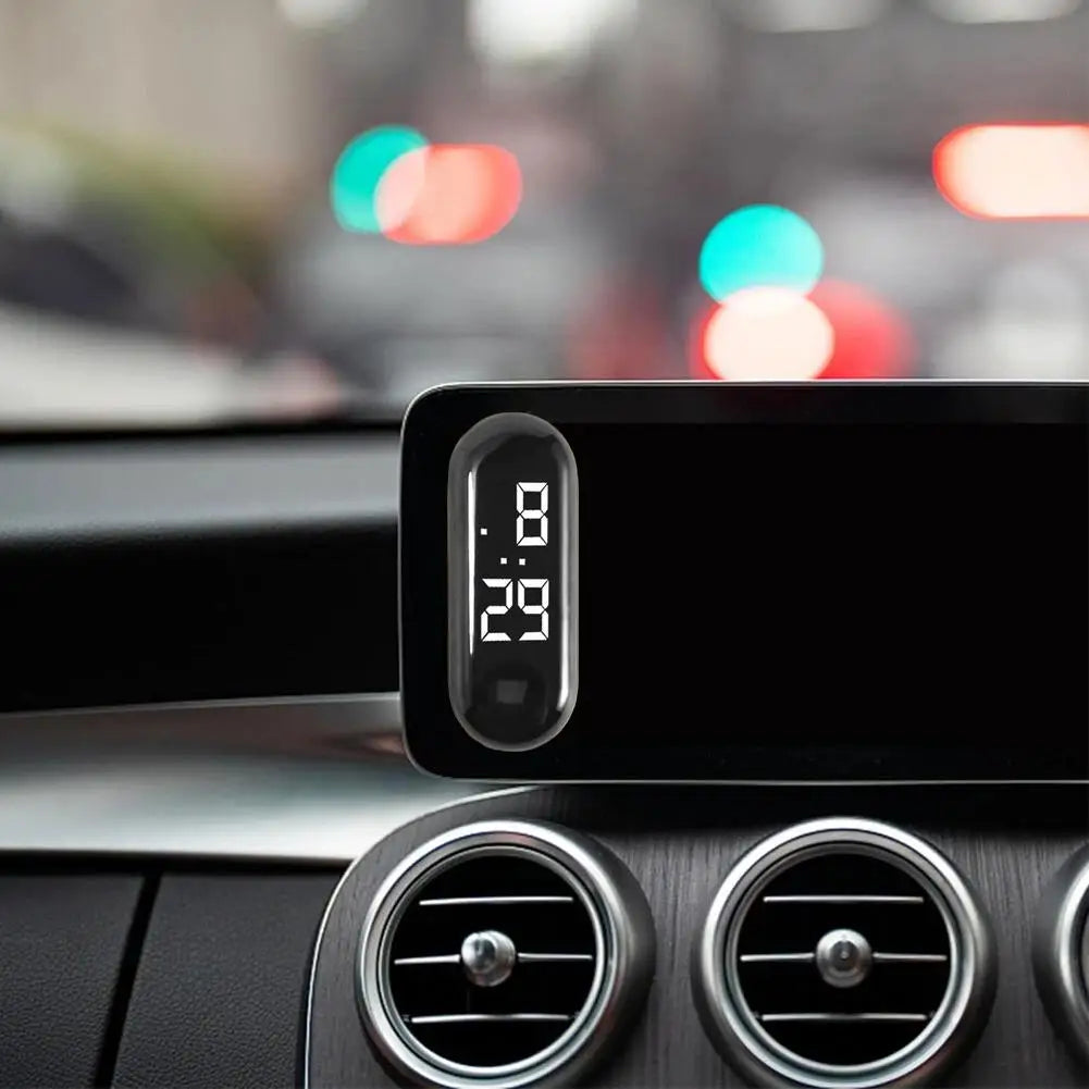 Mini Electric Car Clock LED Movement Touch Waterproof Portable Car