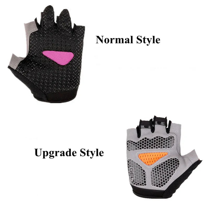 Men Cycling Bicycle Gloves Half Finger Gym Gloves Women Mitten