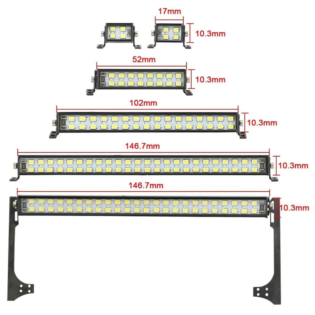 RC Car Super Bright LED Light Bar Roof Lamp CH3 Control for 1/10 RC