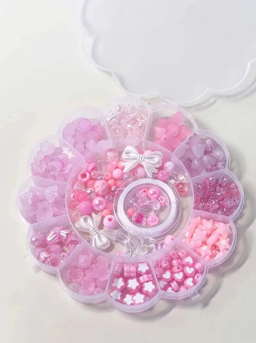13 Grid 6-26mm Purple Plum Blossom Set Box, Handmade DIY Jewelry