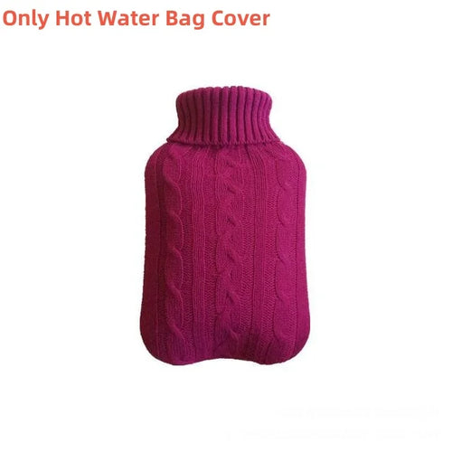 2L Hot Water Bottle Cover Rubber Hot Water Bags Winter Plush Hand