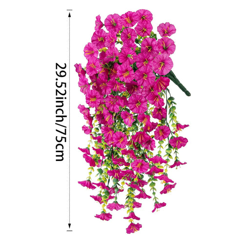 Artificial Hanging Flower Fake Hanging Plant Violet Vines UV Resistant