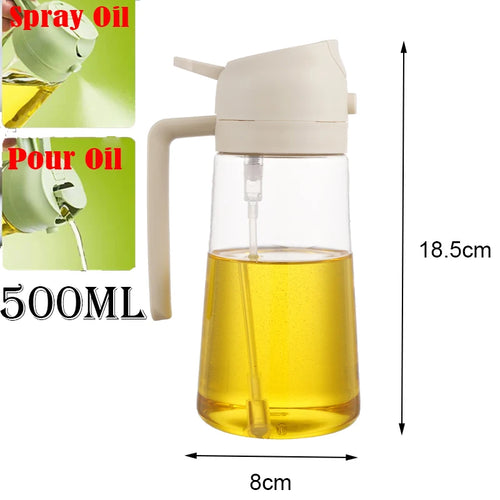 2in1 500ml Plastic Kitchen Oil Sprayer Spray Oil Olive Spray Bottle