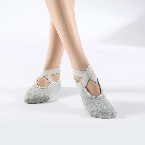 Bandage Yoga Socks for Women Pilates Ballet Dance Cotton Socks