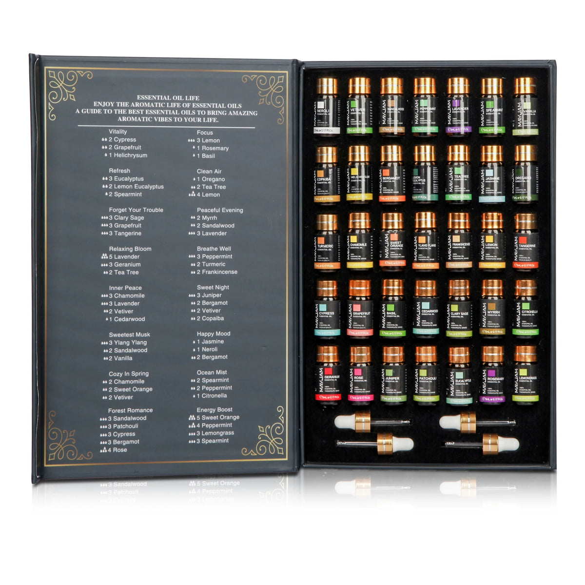 MAYJAM 35 Pcs/Set Essential Oils For Diffuser DIY Making Scent Candle
