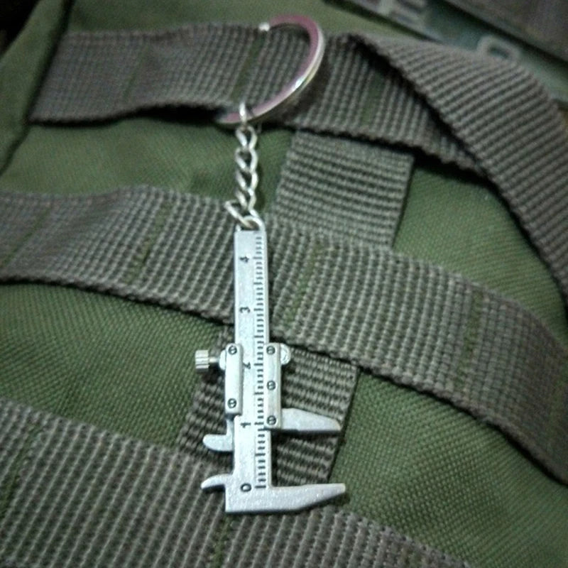 Fashion Creative Vernier Caliper Keychain For Man Woman Jewelry
