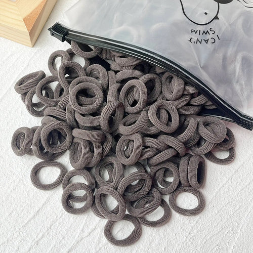 50PCS/Set Women Girls Basic Hair Bands  Simple Solid Colors Elastic