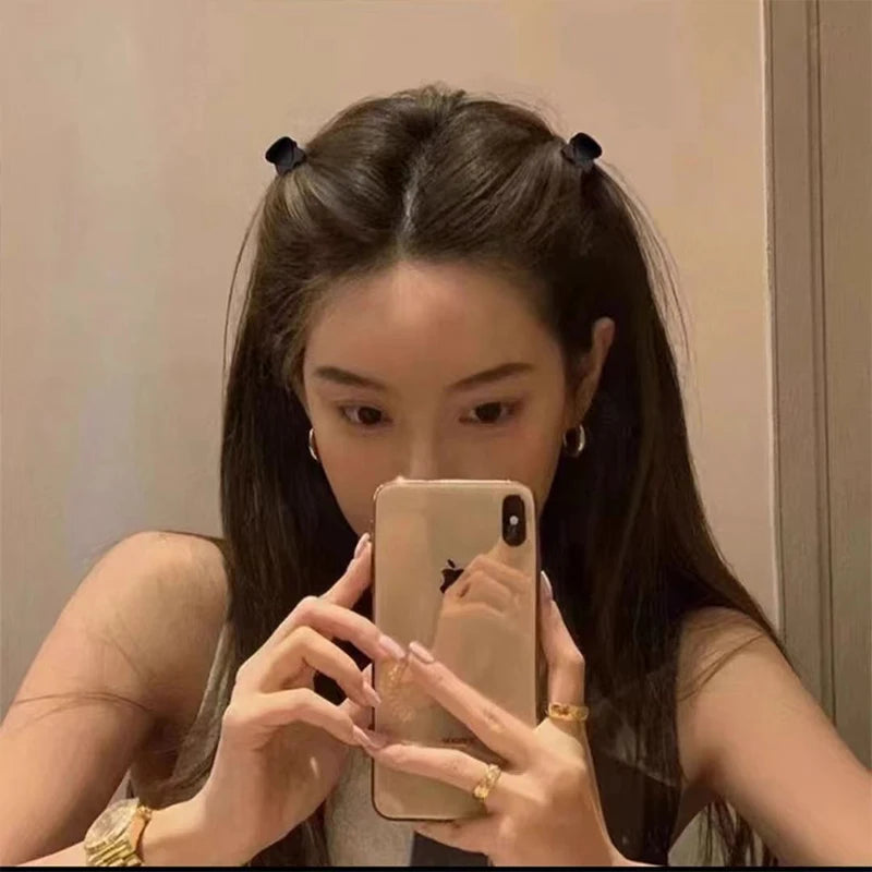 Black Small Hair Claw For Women Girls Sweet Hair Ornament