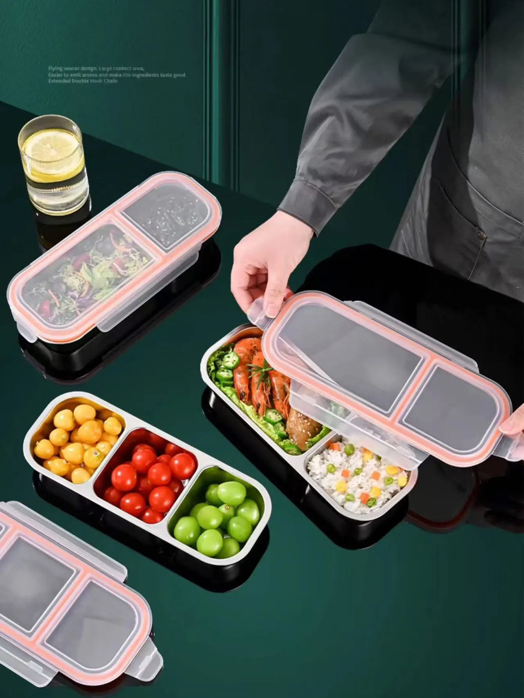 Stainless Steel Mini Compartment Lunch Box for Weight Loss Meals