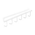 Multifunction 6 Hook Coffee Cup Mug Holder Black White Hooks Shelf