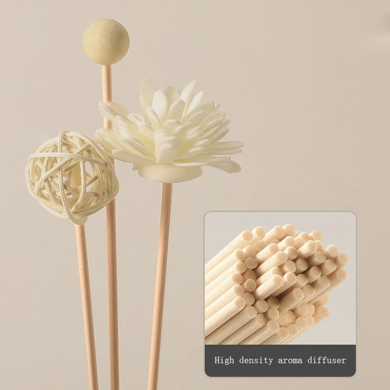 9 Pcs Flower Aromatherapy Rattan No Fire Aroma Diffuser Sticks Home