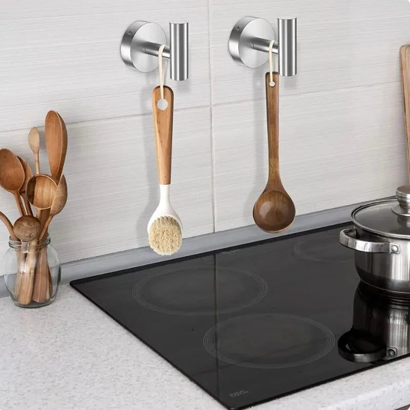 Stainless Steel Robe Hook Adhesive Wall Hook Towel Hook for Bathroom