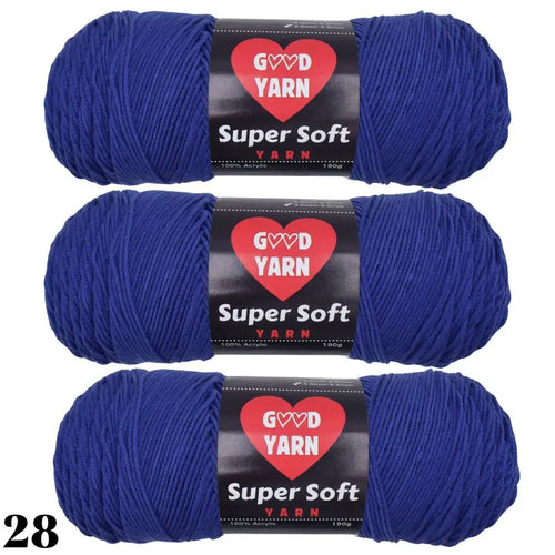 190g x 3 Pcs Soft & Cozy Multicolored Acrylic Yarn for Crocheting