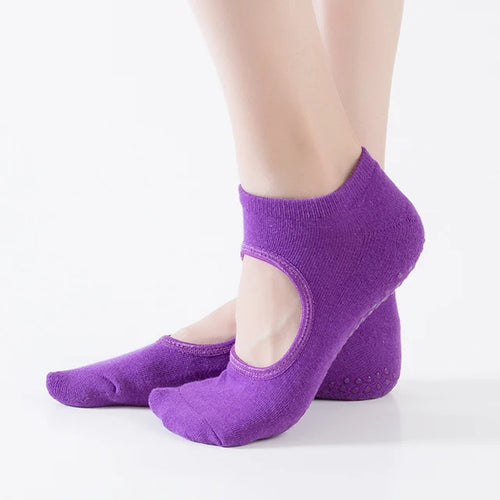 Bandage Yoga Socks for Women Pilates Ballet Dance Cotton Socks