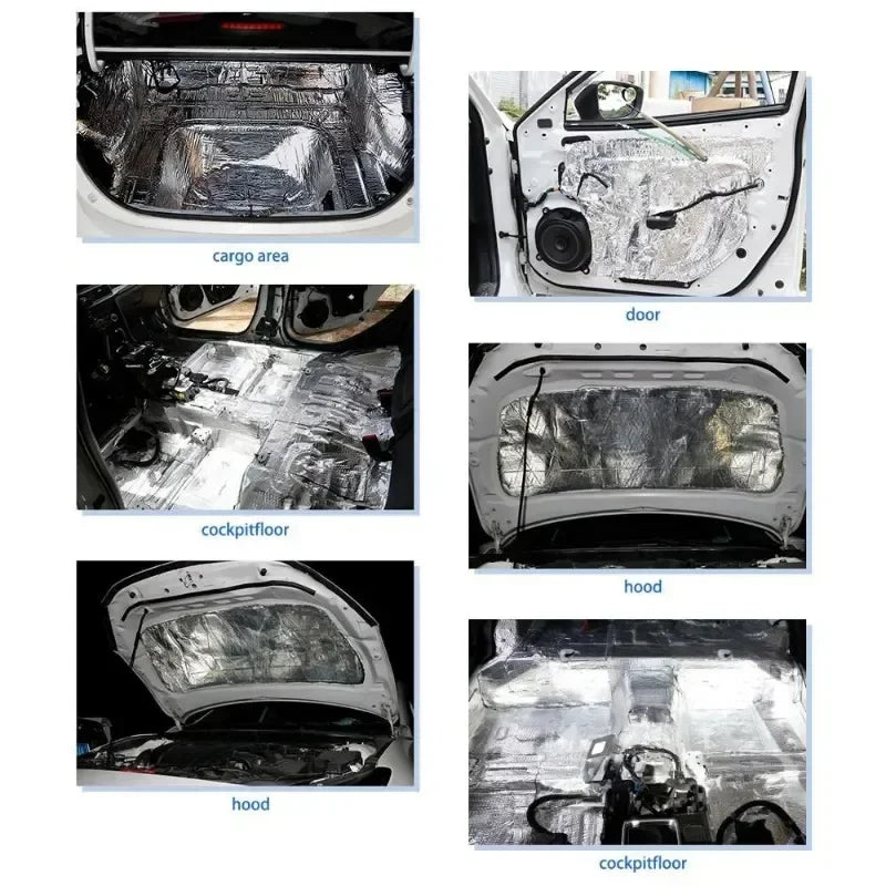 Fireproof Heat and Sound Insulation Mat 200x50cm Acoustic Thermal Mat