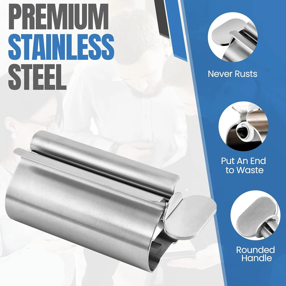 Bathroom Accessories Toothpaste Squeezer Tube Roller Stainless Steel
