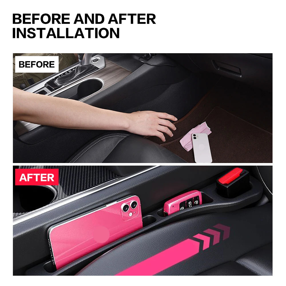 2 Pcs Car Seat Gap Filler Between Seats Crevice Interior Decoration
