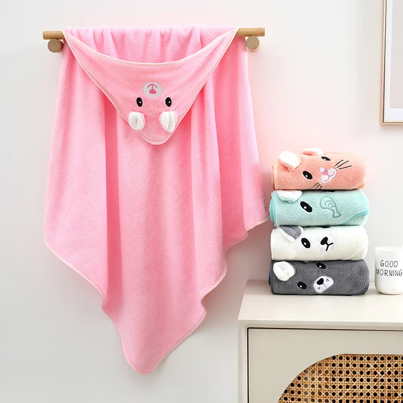 Cute Cartoon Animal-Shaped Multifunctional Large Towel for Infants
