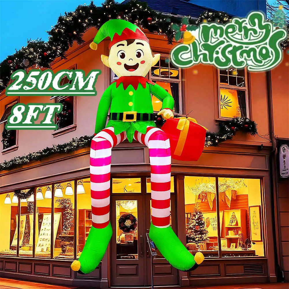 Christmas Inflatable Climbing Window Santa Claus/Sitting Elf Model