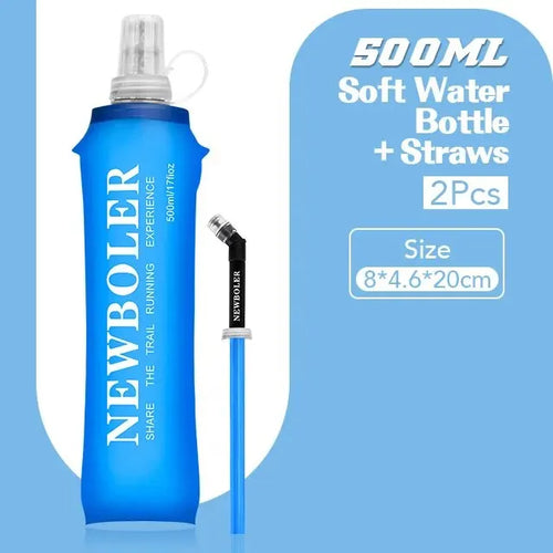 NEWBOLER TPU Folding Soft Flask Sport Water Bottle