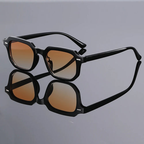 Men's Fashion Glasses New Trendy Square Frame Retro Rivet Y2K