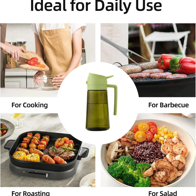 Olive Oil Dispenser Plastic Bottle for Kitchen Gadgets Air Fryer