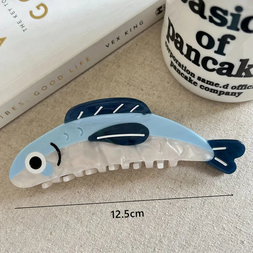 Creative Ocean Sardine Hair Clip Cute Shark Texture Ponytail
