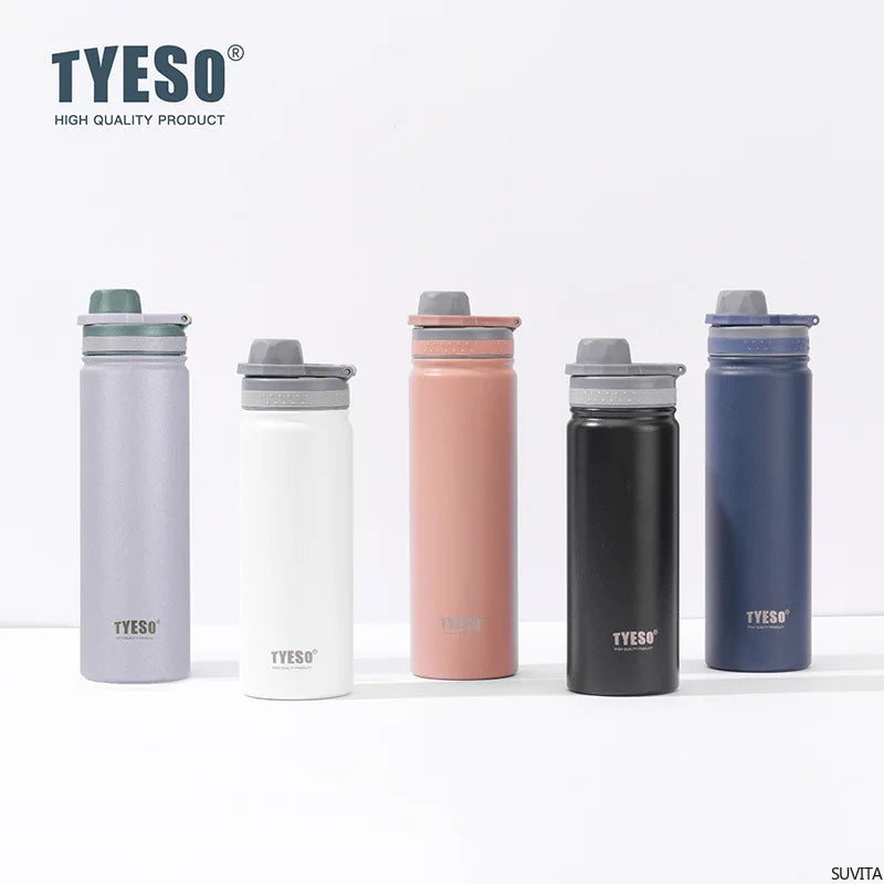 TYESO Vacuum Flasks Stainless Steel Thermos Water Bottle