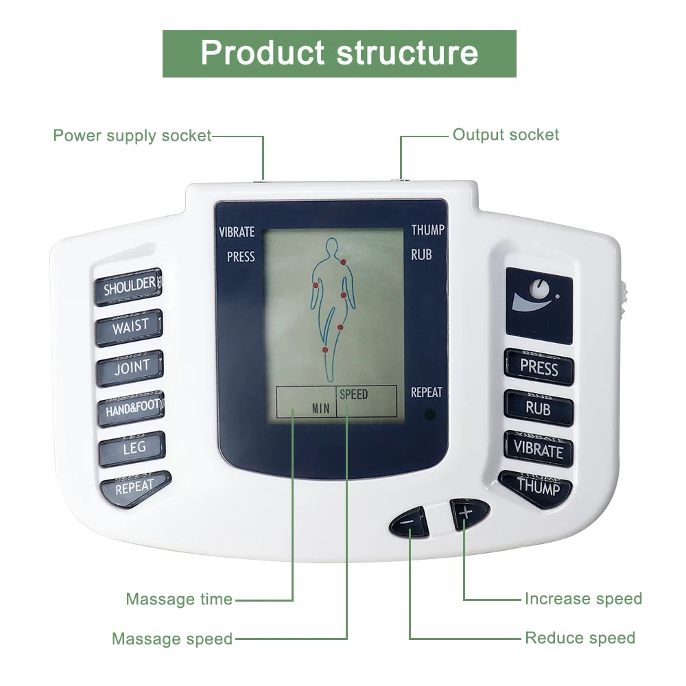 10 Modes Electrical EMS TENS Pulse Body Massage Acupoint Meridian